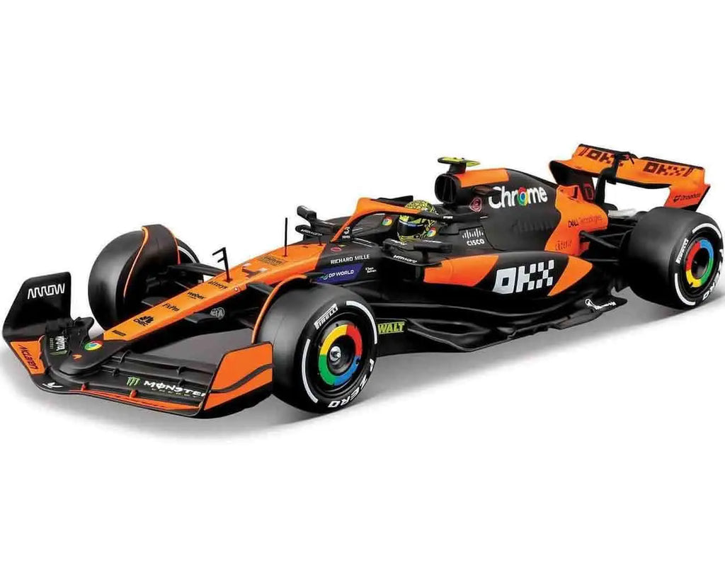 MCLAREN F1 MCL38 LANDO NORRIS WITH HELMET MODEL KIT 1 24 BBURAGO