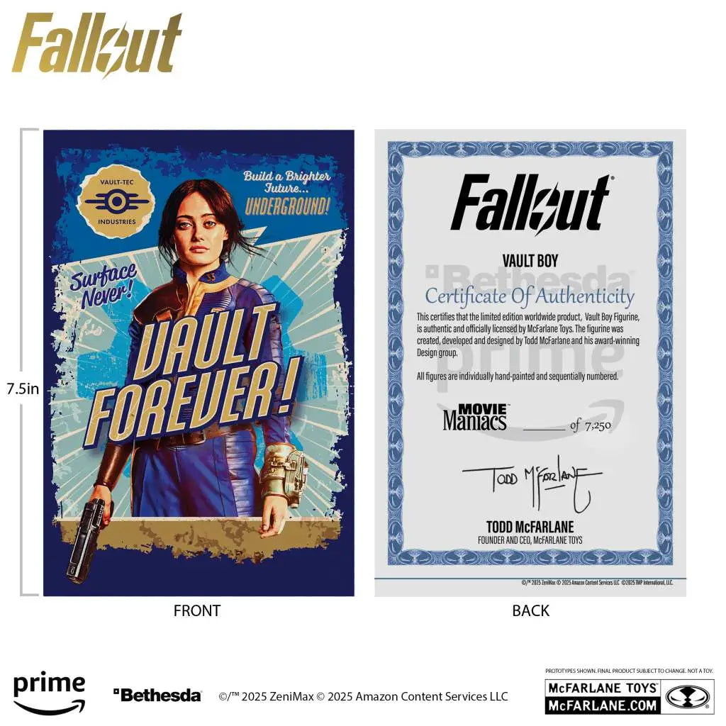MOVIE MANIACS FALLOUT VAULT BOY ASSORTMENT SET (3) McFARLANE TOYS 2025