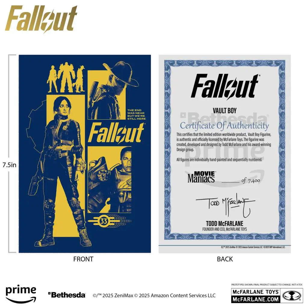 MOVIE MANIACS FALLOUT VAULT BOY ASSORTMENT SET (3) McFARLANE TOYS 2025