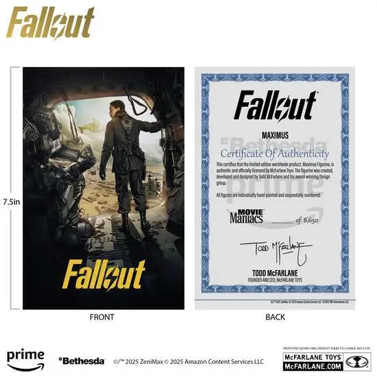 MOVIE MANIACS FALLOUT WAVE 3 ASSORTMENT SET (6) McFARLANE TOYS 2025