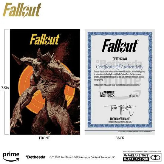 MOVIE MANIACS FALLOUT WAVE 3 ASSORTMENT SET (6) McFARLANE TOYS 2025