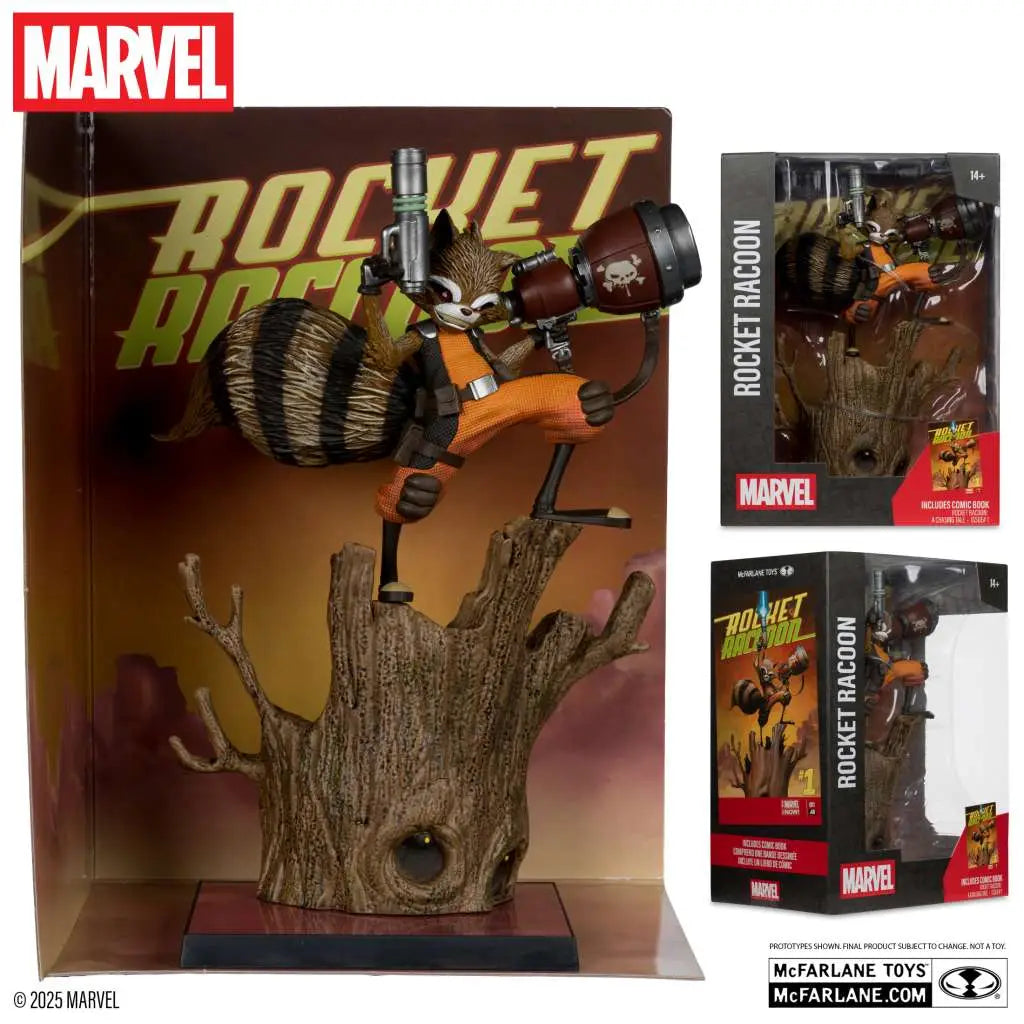 MARVEL COLLECTION 1:6 WV7 ROCKET RACCOON A CHASING TALE #1 FIGURE McFARLANE TOYS 2025