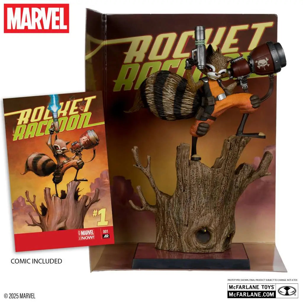 MARVEL COLLECTION 1:6 WV7 ROCKET RACCOON A CHASING TALE #1 FIGURE McFARLANE TOYS 2025