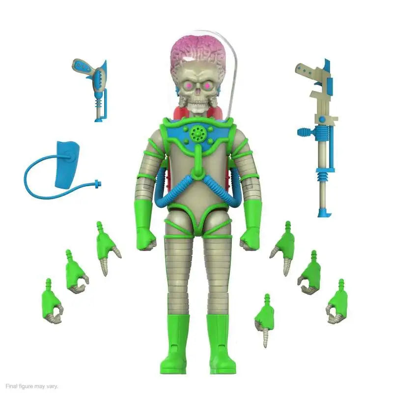 MARS ATTACKS ULTIMATES! WAVE 02 MARTIAN INVASION BEGINS GLOW IN THE DARK SUPER 7