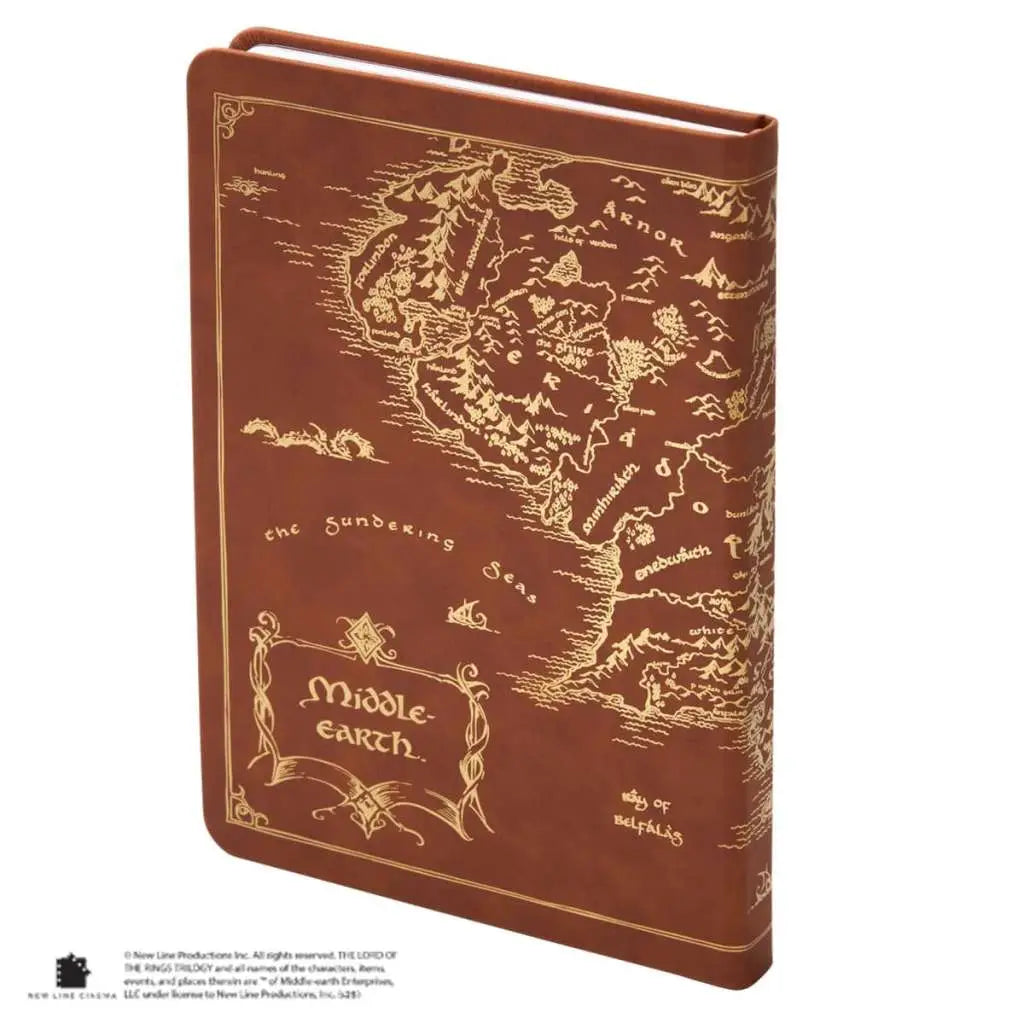 LORD OF THE RINGS MAP OF MIDDLE EARTH JOURNAL NOBLE COLLECTIONS