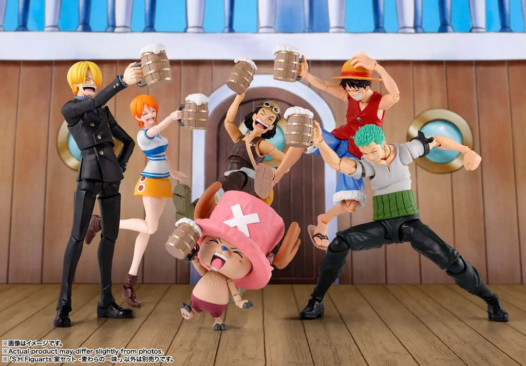 ONE PIECE THE STRAW HAT CREW S.H.F PARTY SET BANDAI