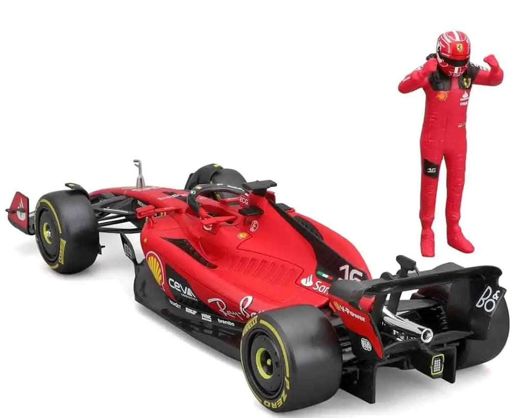 F1 FERRARI SF-23 WITH LECLERC FIGURE - 1:24 DIE-CAST MODEL BBURAGO