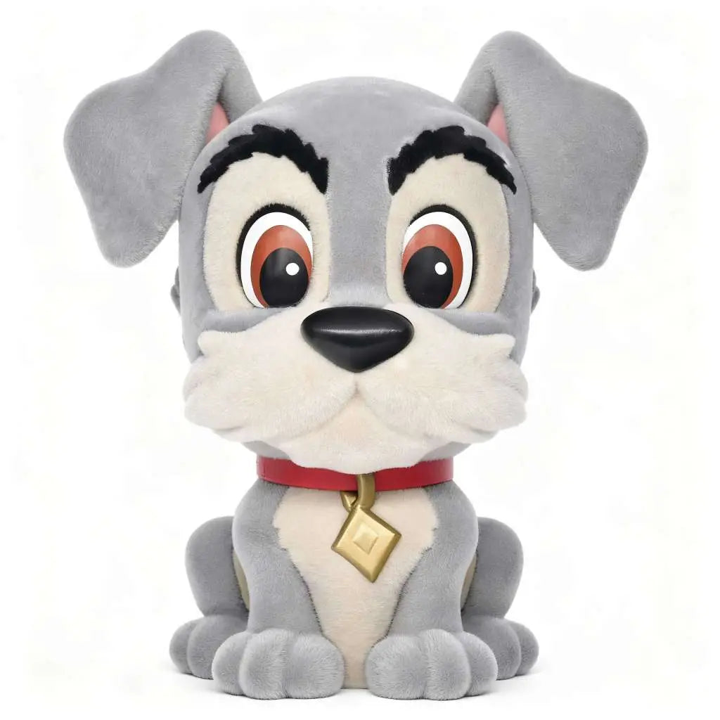 DISNEY DOG TRAMP FIGURAL FLOCKED! BANK MONOGRAM