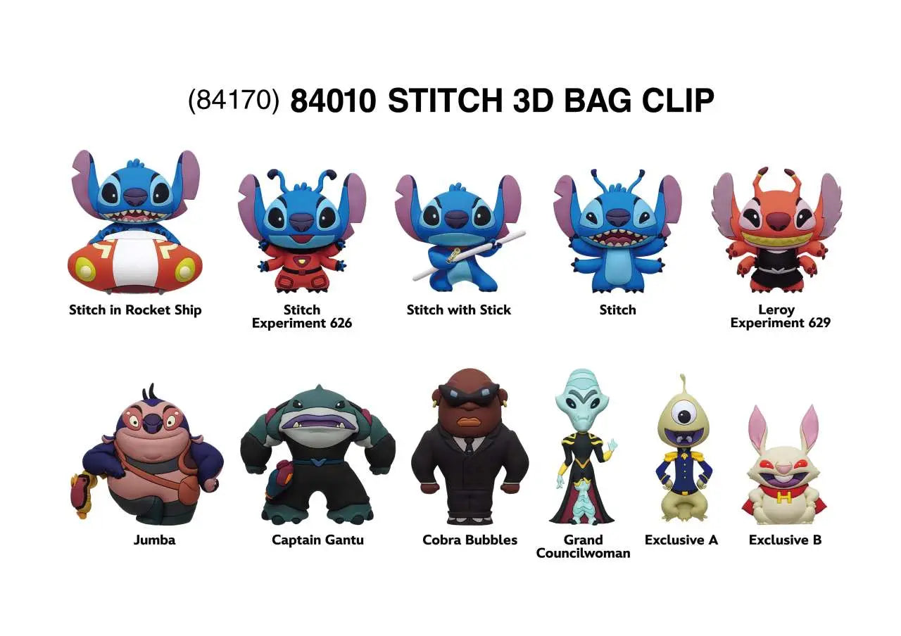 STITCH IN SPACE BAG CLIP BLIND BOX DISPLAY (24) MONOGRAM