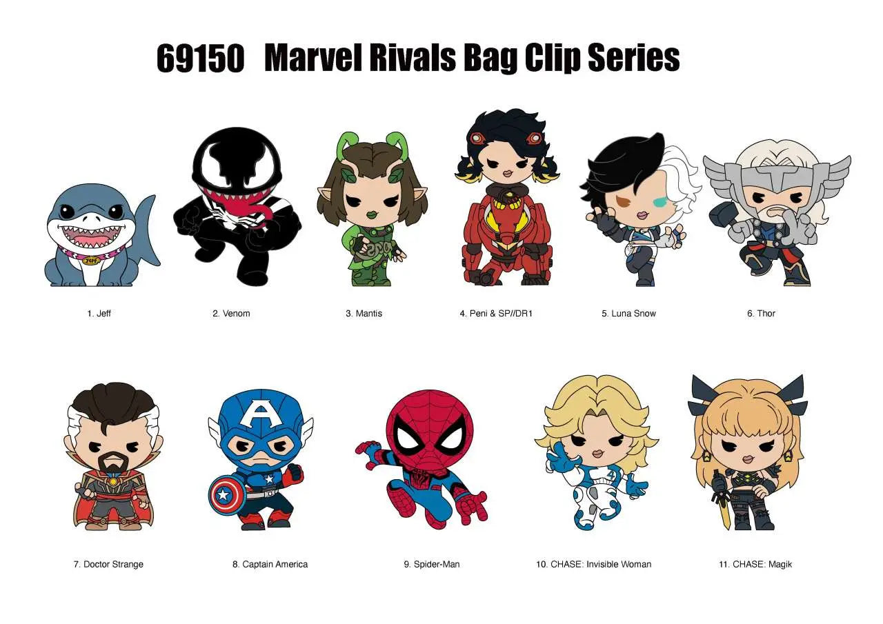 MARVEL RIVALS BAG CLIP BLIND BOX DISPLAY (24) MONOGRAM