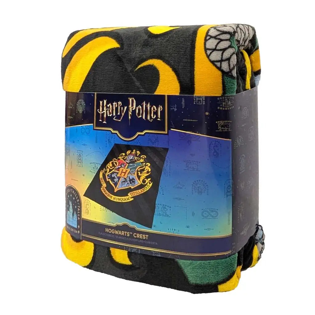 HARRY POTTER HOGWARTS CREST COZY BLANKET NERDY BY NATURE