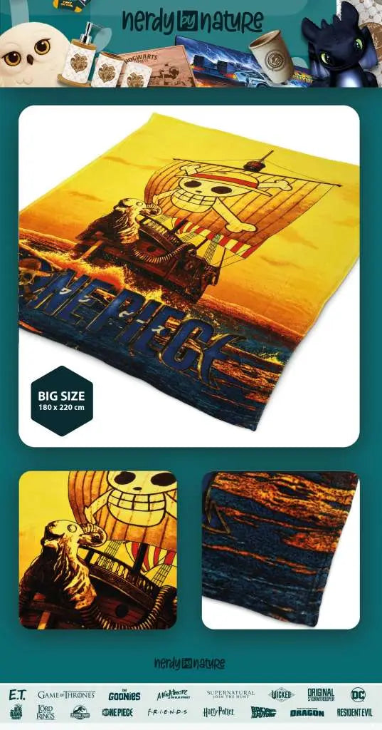 ONE PIECE FLYING LAMB COZY BLANKET NERDY BY NATURE