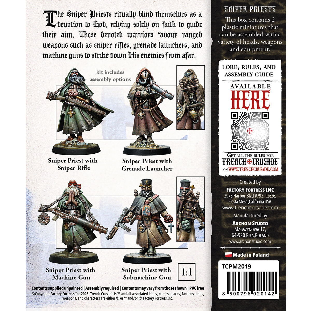 TRENCH CRUSADE SNIPER PRIESTS ARCHON GAMES