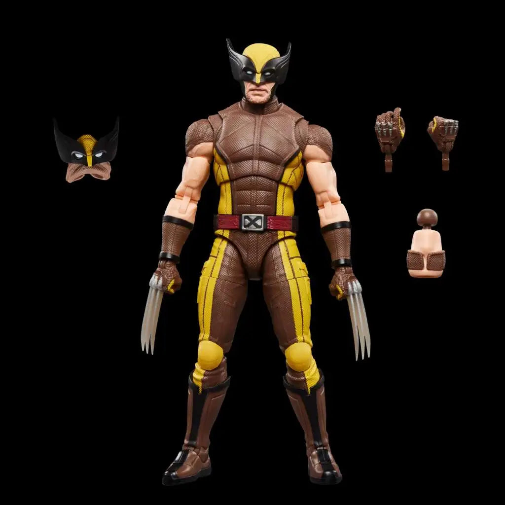 MARVEL LEGENDS DEADPOOL AND WOLVERINE WOLVERINE BROWN SUIT ACTION FIGURE HASBRO