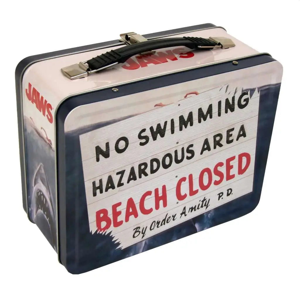 JAWS BEACH CLOSED TIN TOTE FACTORY ENT