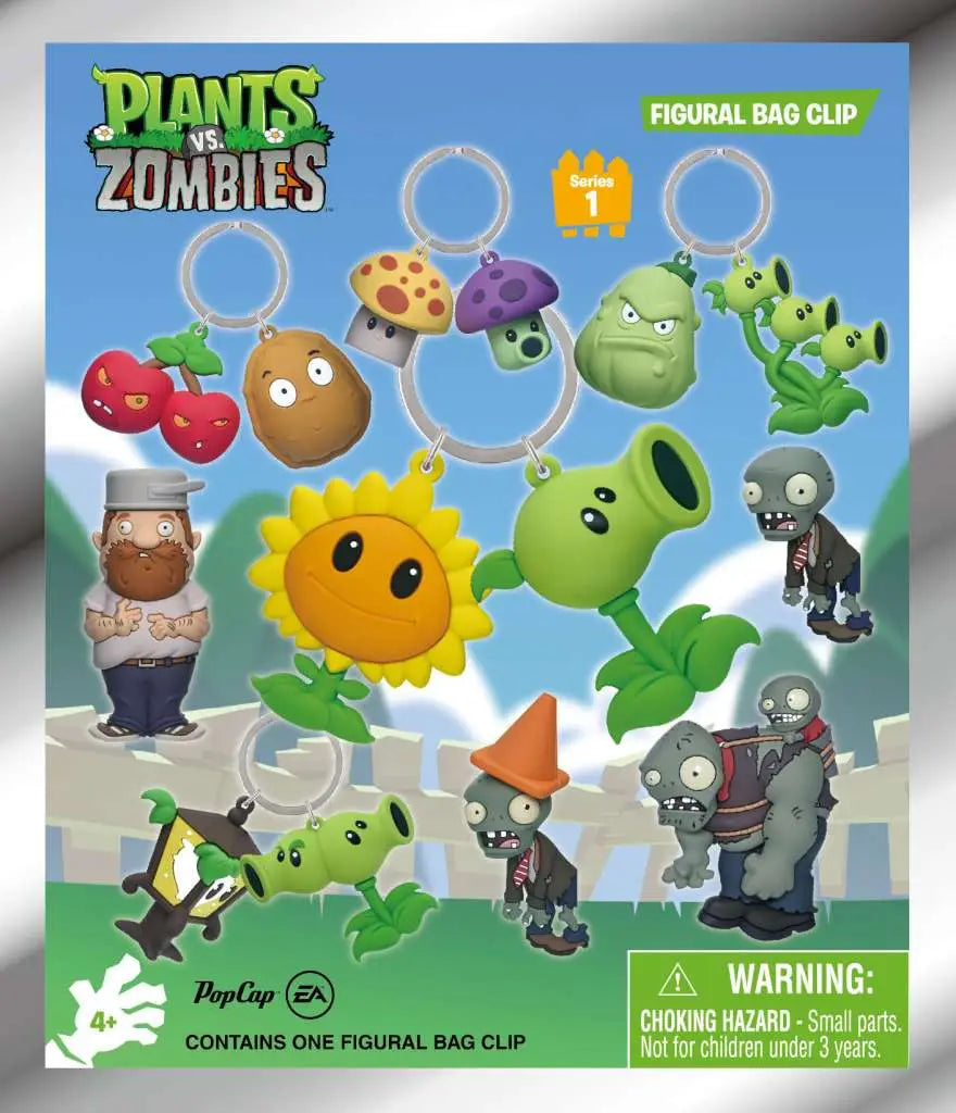 PLANTS VS ZOMBIES BAG CLIP BLIND BOX DISPLAY (24) MONOGRAM
