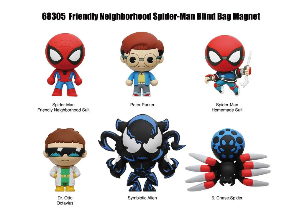 Spider-Man FRIENDLY NEIGHBORHOOD MAGNETS BLIND PACK DISPLAY (12) MONOGRAM