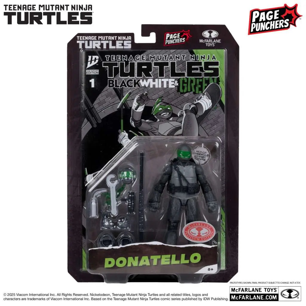TEENAGE MUTANT NINJA TURTLES 5inch RAPHAEL FIGURE WITH COMIC (B,W&G VARIANT) McFARLANE TOYS 25