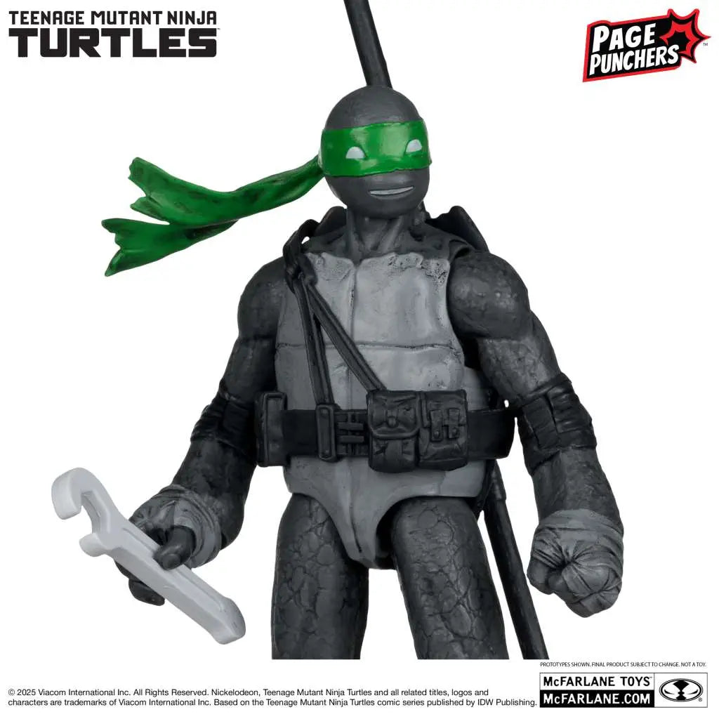 TEENAGE MUTANT NINJA TURTLES 5inch DONATELLO FIGURE WITH COMIC (B,W&G VARIANT) McFARLANE TOYS 25