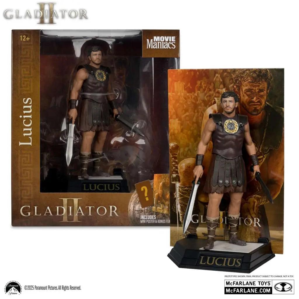 MOVIE MANIACS LUCIUS GLADIATOR 2 6" POSED FIGURE McFARLANE TOYS 25