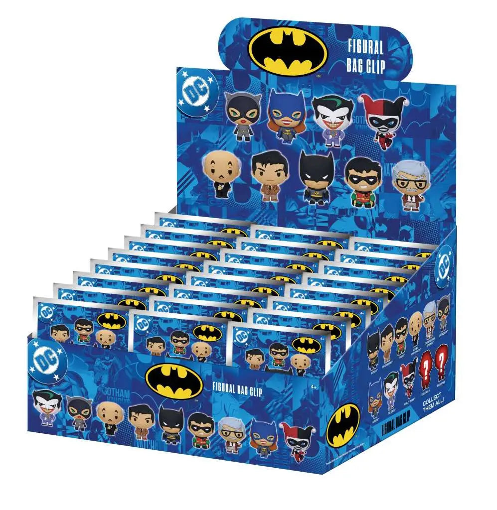 BATMAN ANIMATED BAG CLIP BLIND BOX DISPLAY (24) MONOGRAM
