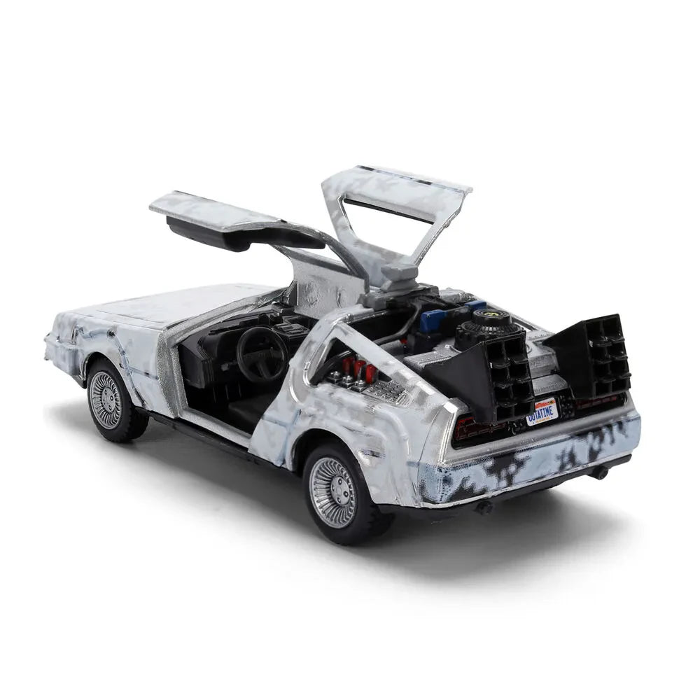 BACK TO THE FUTURE PART I 1982 DE LOREAN DMC 12 WITH FROST EFFECT 40TH ANNIVERSARY LIMITED EDITION 1 32 DIE CAST MODEL Jada Toys