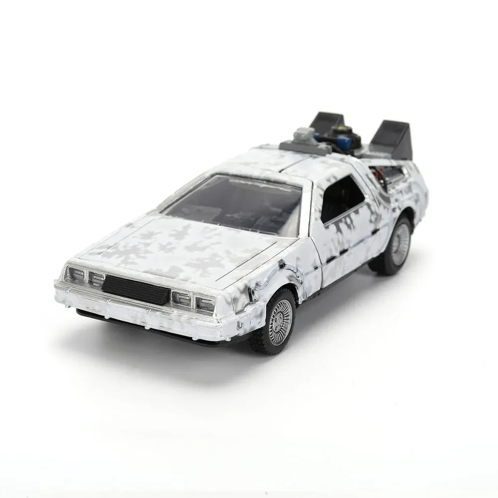 BACK TO THE FUTURE PART I 1982 DE LOREAN DMC 12 WITH FROST EFFECT 40TH ANNIVERSARY LIMITED EDITION 1 32 DIE CAST MODEL Jada Toys