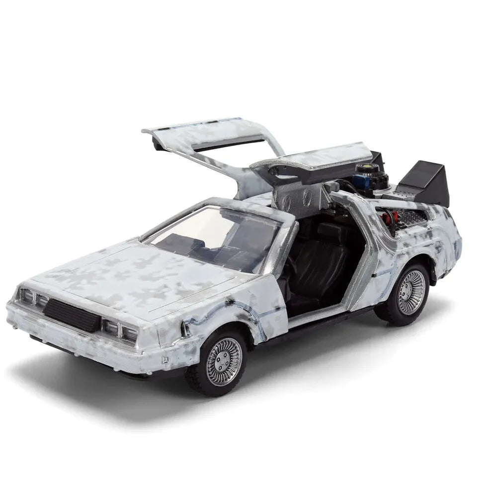 BACK TO THE FUTURE PART I 1982 DE LOREAN DMC 12 WITH FROST EFFECT 40TH ANNIVERSARY LIMITED EDITION 1 32 DIE CAST MODEL Jada Toys