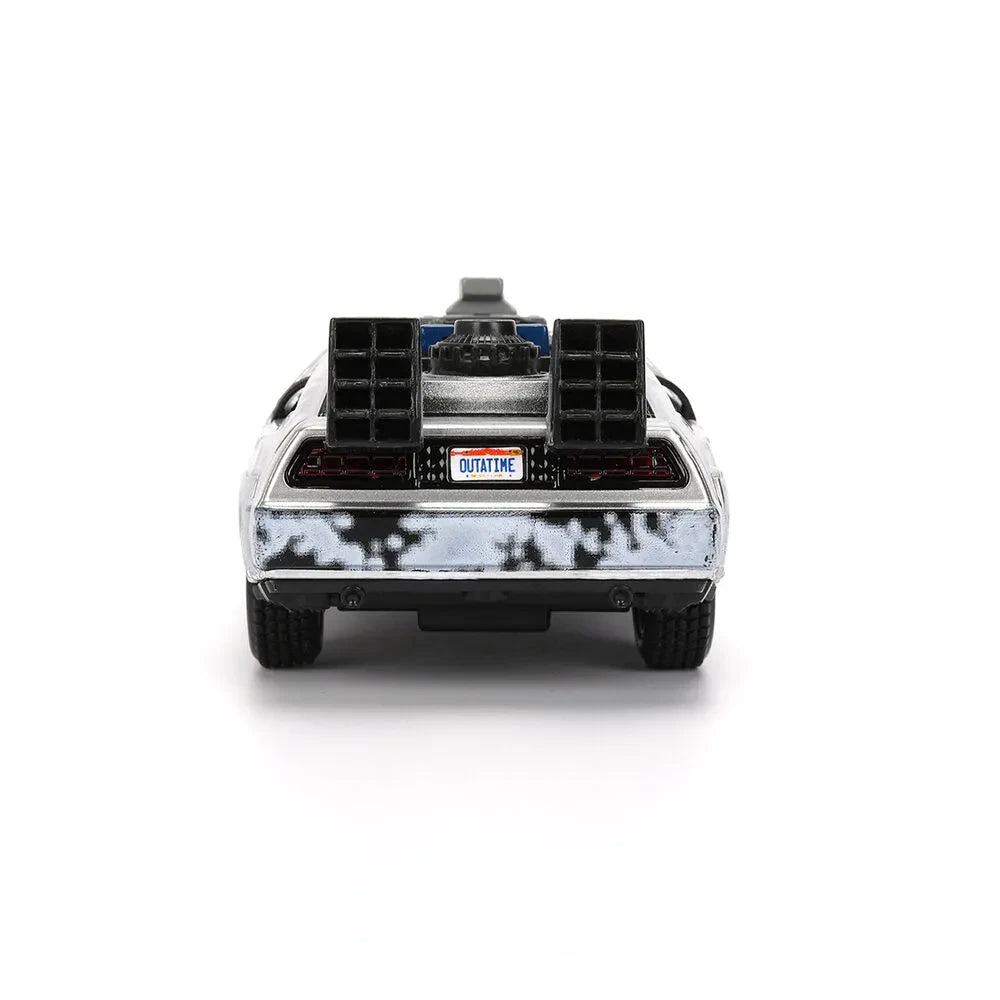 BACK TO THE FUTURE PART I 1982 DE LOREAN DMC 12 WITH FROST EFFECT 40TH ANNIVERSARY LIMITED EDITION 1 32 DIE CAST MODEL Jada Toys