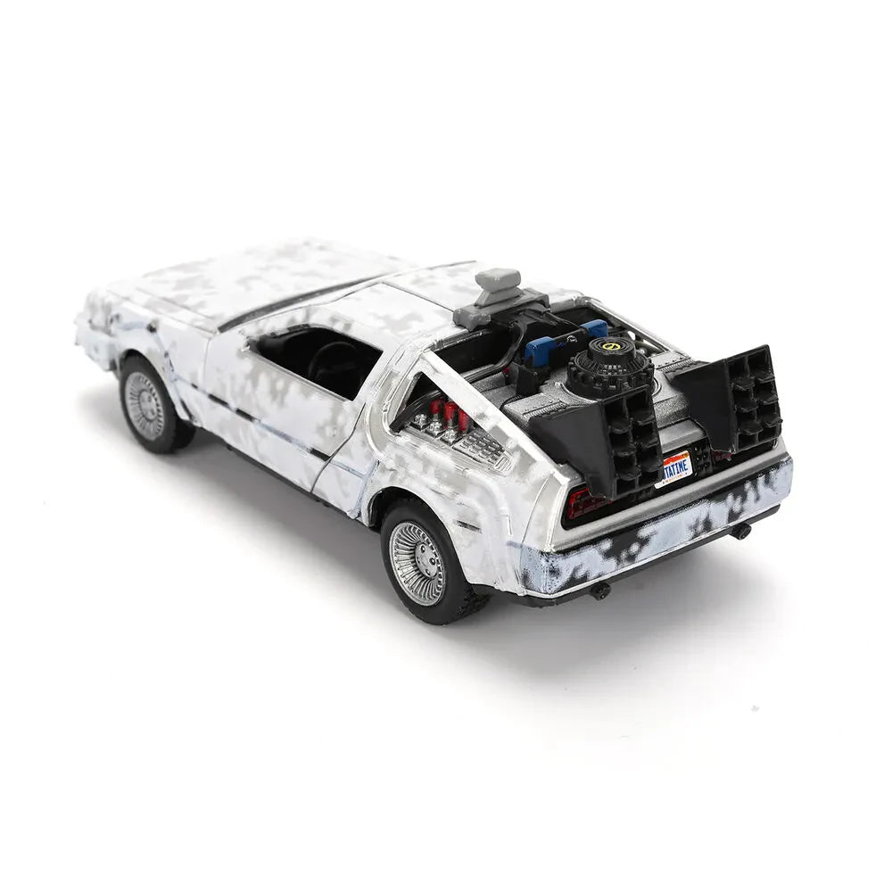 BACK TO THE FUTURE PART I 1982 DE LOREAN DMC 12 WITH FROST EFFECT 40TH ANNIVERSARY LIMITED EDITION 1 32 DIE CAST MODEL Jada Toys