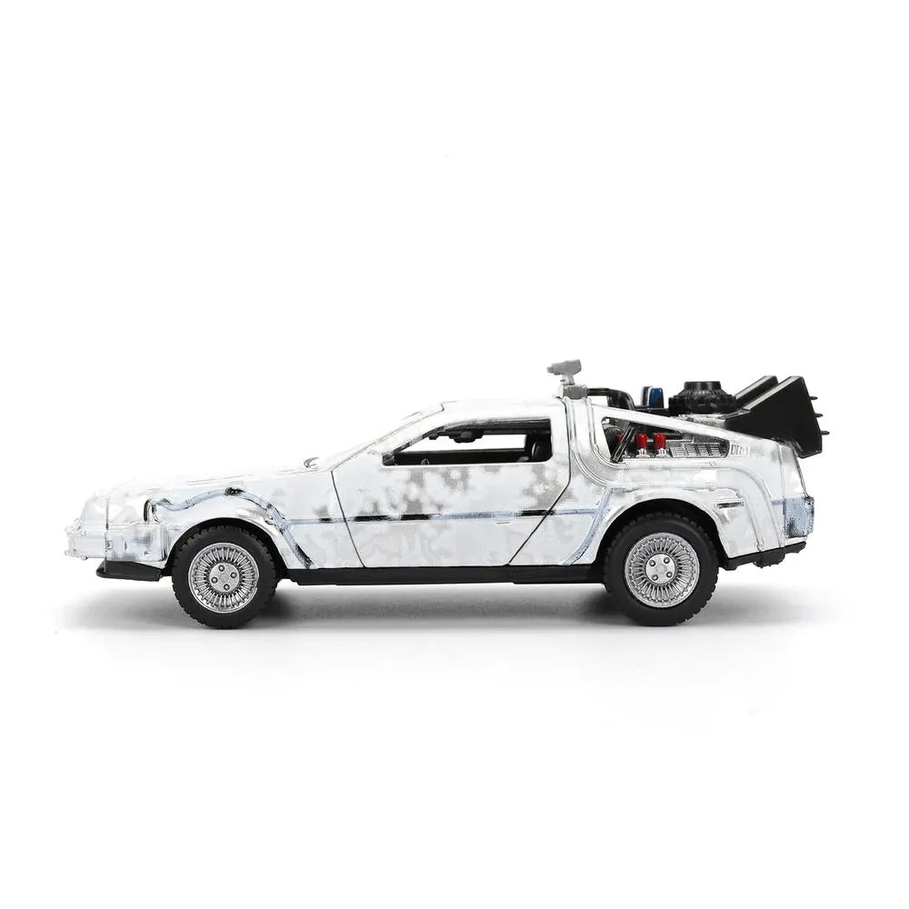BACK TO THE FUTURE PART I 1982 DE LOREAN DMC 12 WITH FROST EFFECT 40TH ANNIVERSARY LIMITED EDITION 1 32 DIE CAST MODEL Jada Toys