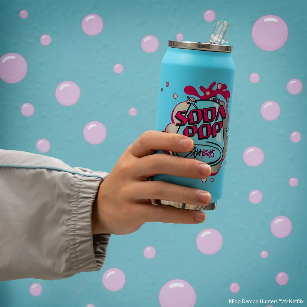 KPOP DEMON HUNTERS SAJA BOYS SODA POP CAN THERMAL MUG CINEREPLICAS
