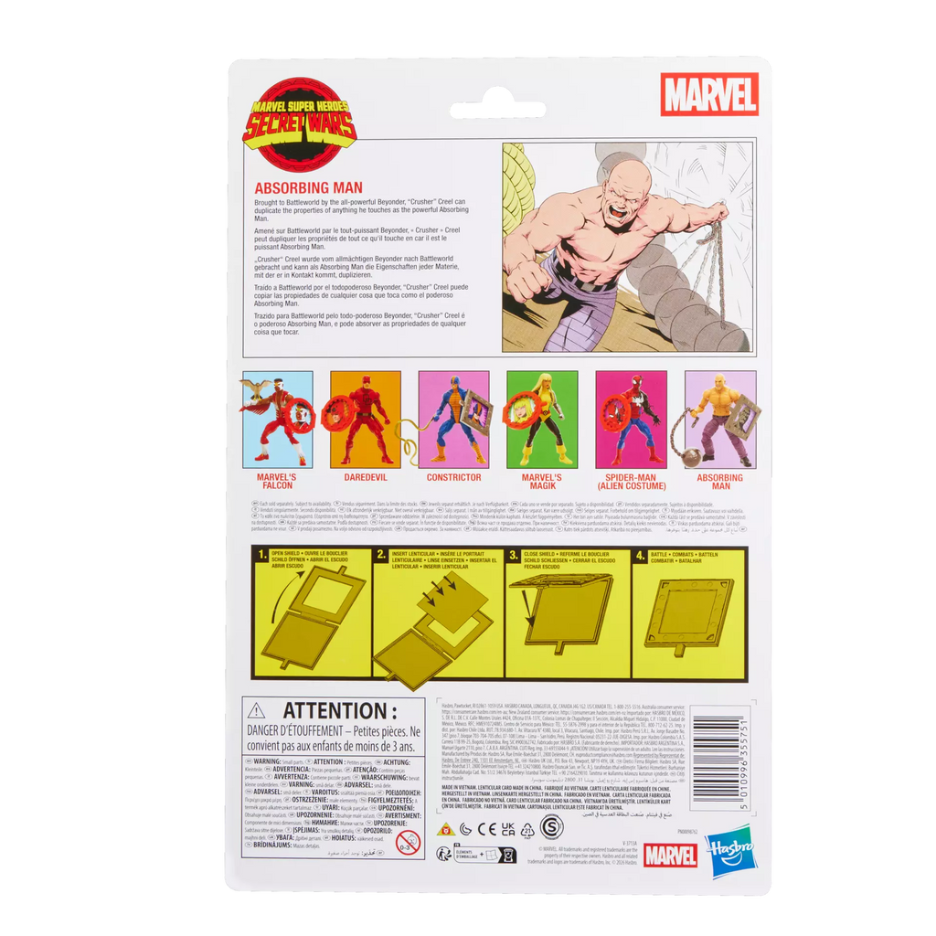 MARVEL LEGENDS SECRET WARS ABSORBING MAN ACTION FIGURE HASBRO