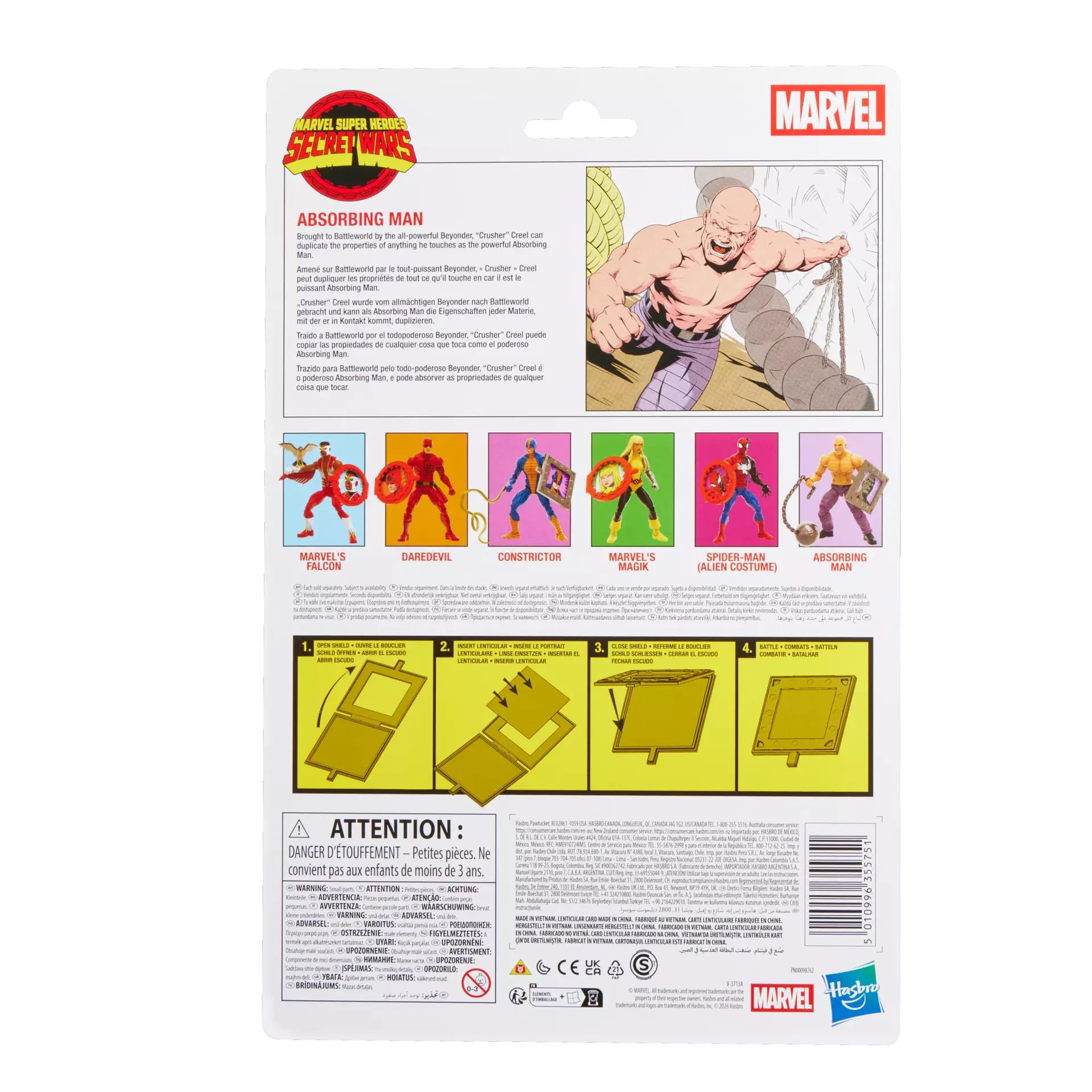 MARVEL LEGENDS SECRET WARS ABSORBING MAN ACTION FIGURE HASBRO