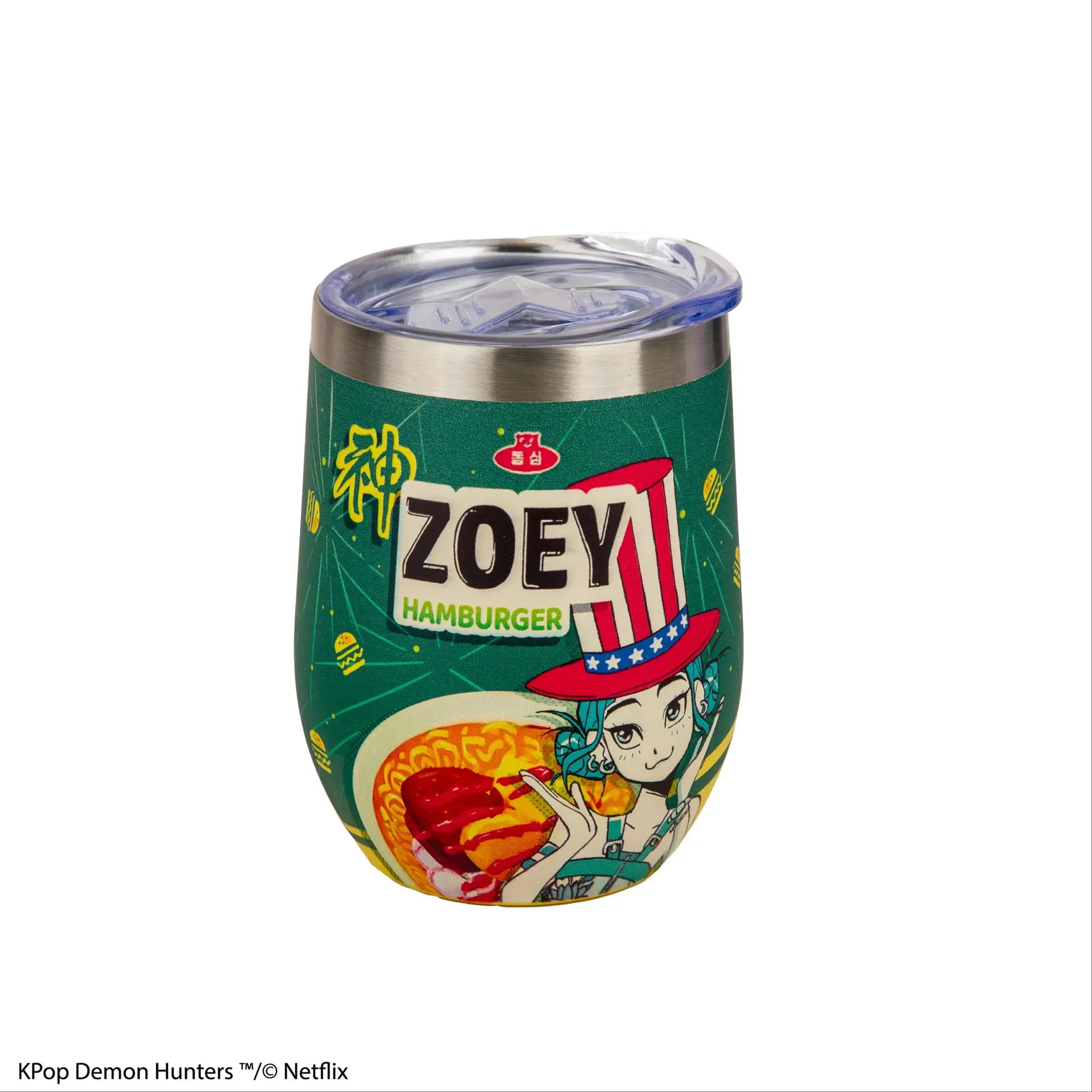KPOP DEMON HUNTERS ZOEY HAMBURGER THERMAL TRAVEL MUG CINEREPLICAS