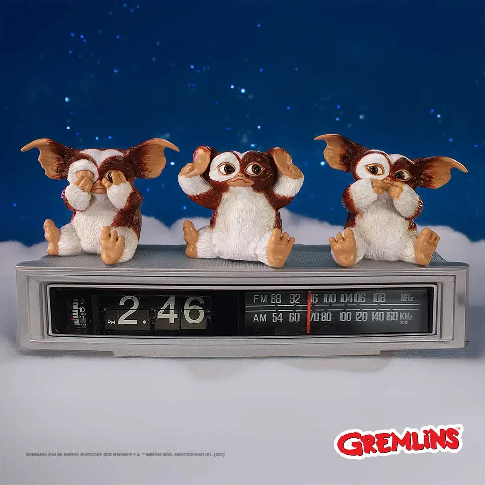 GREMLINNS THREE WISE GIZMO FIGURINE SET NEMESIS NOW