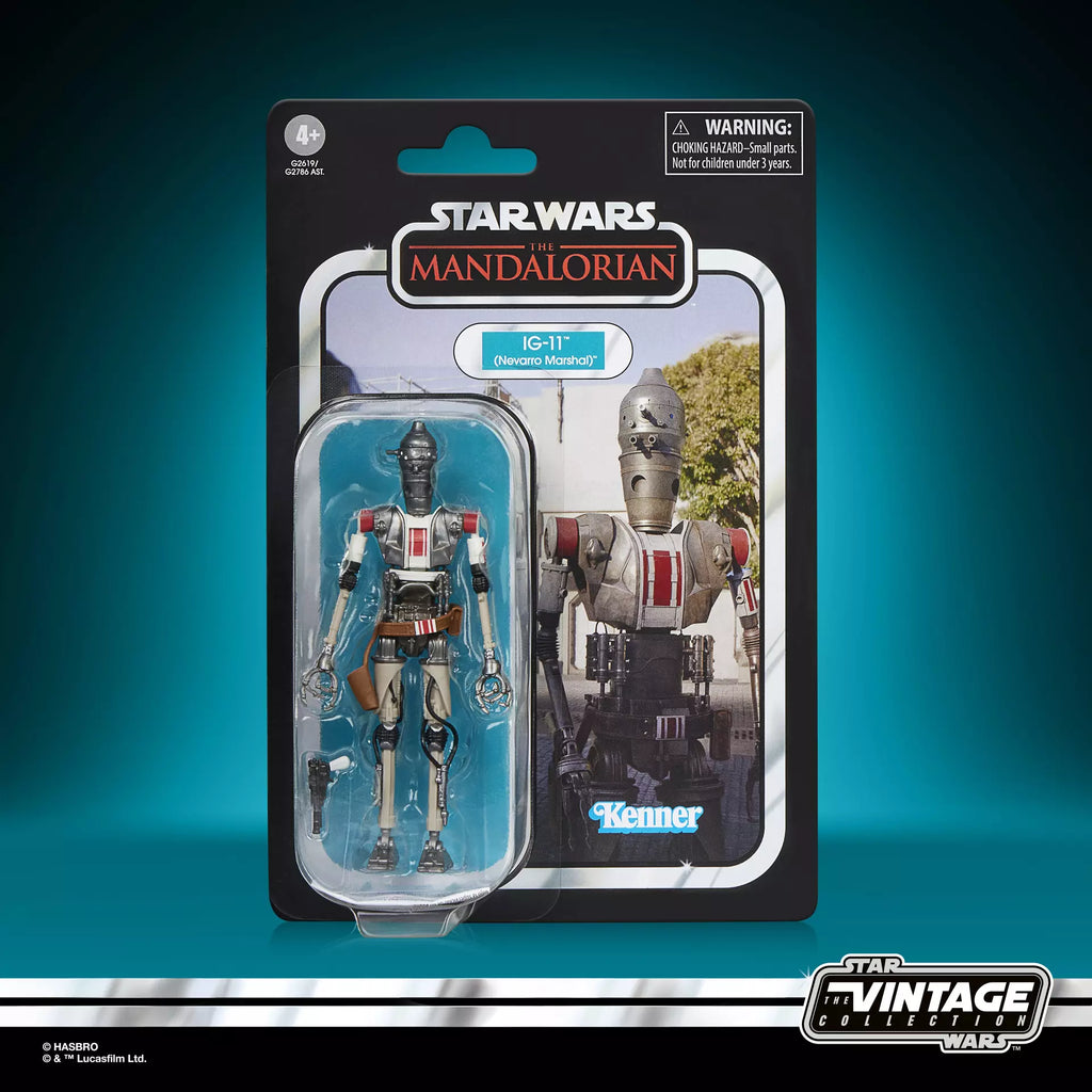 STAR WARS VINTAGE THE MANDALORIAN IG-11 NEVARRO MARSHAL ACTION FIGURE HASBRO