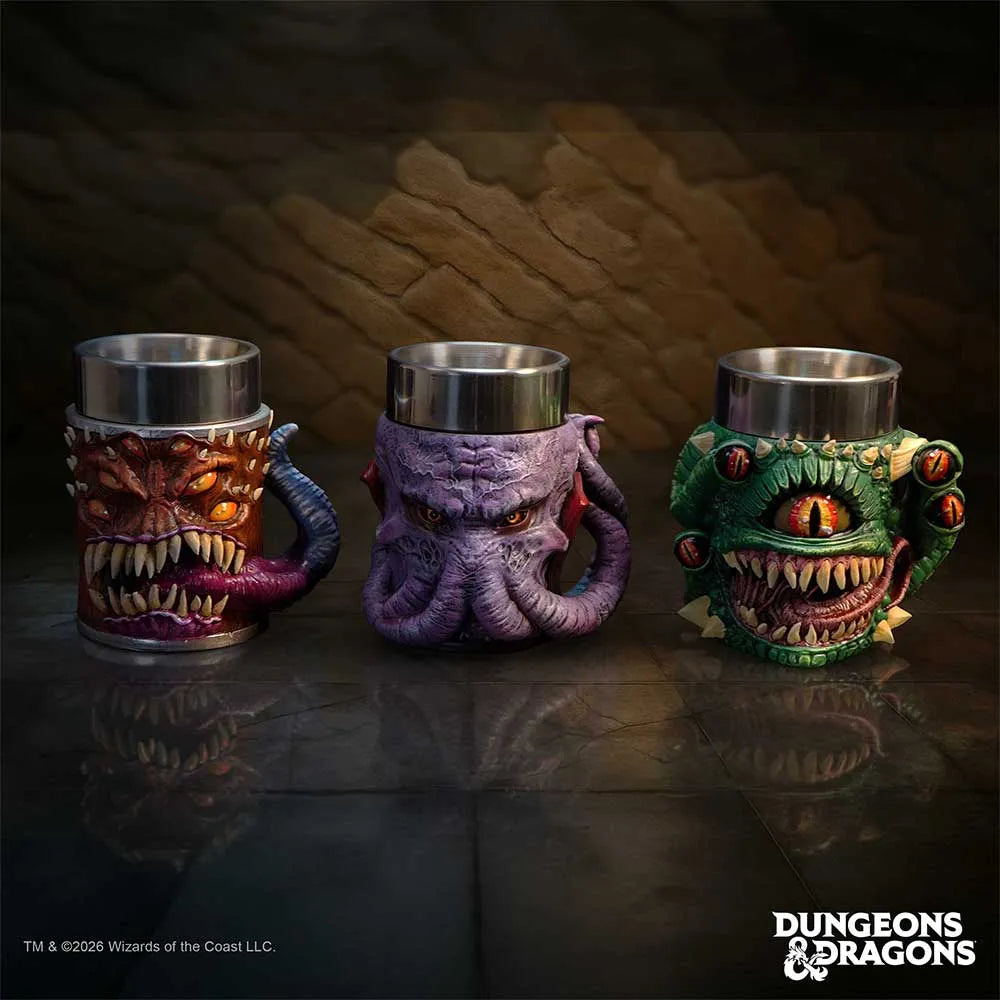 DUNGEONS & DRAGONS MINI MONSTER TINY TANKARDS (SET OF 3) NEMESIS NOW