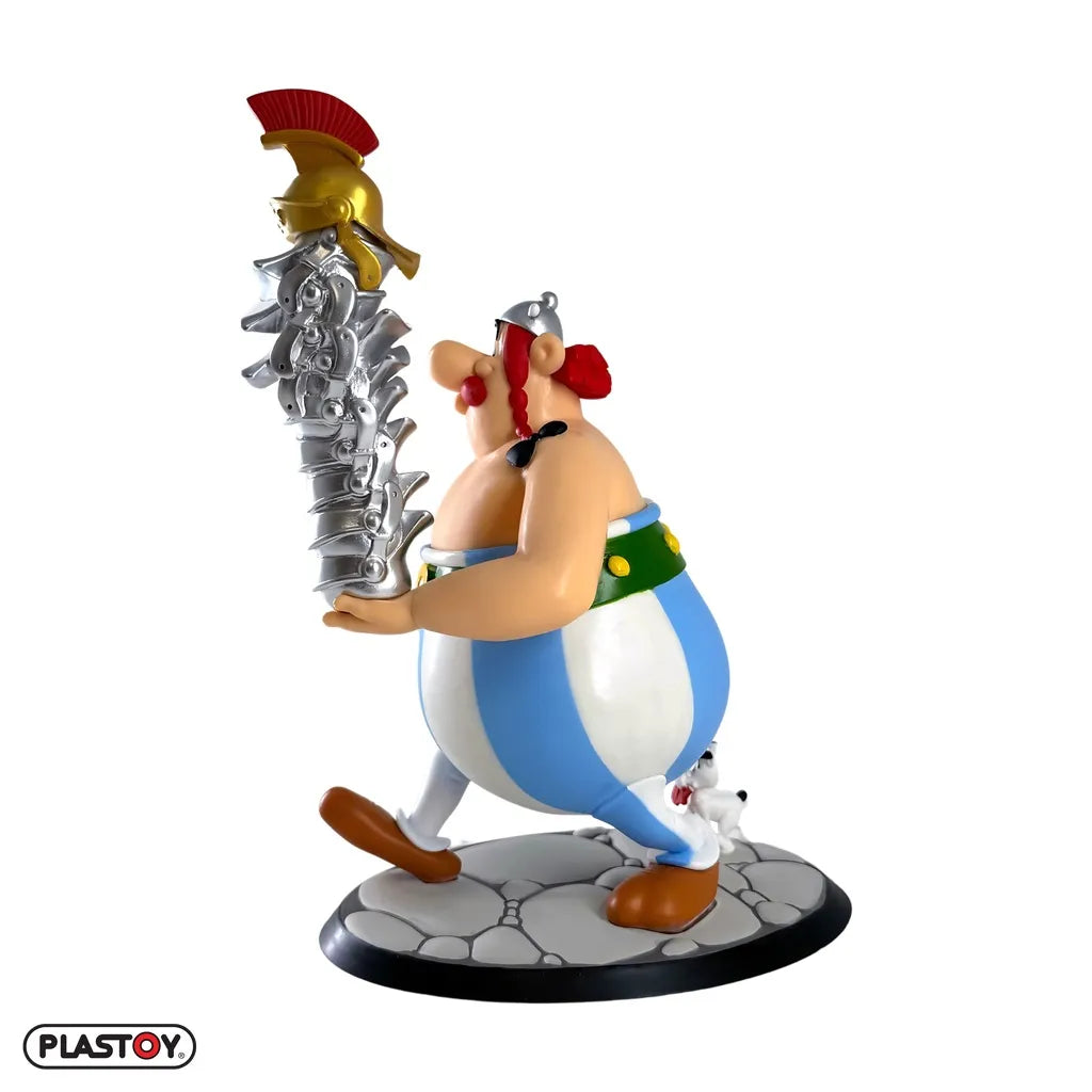 ASTERIX OBELIX STACK OF HELMETS AND DOGMATIX FIGURE PLASTOY