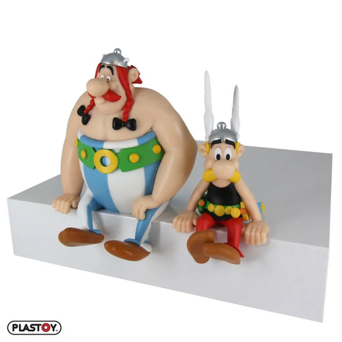 ASTERIX & OBELIX SEATED FIGURES PLASTOY