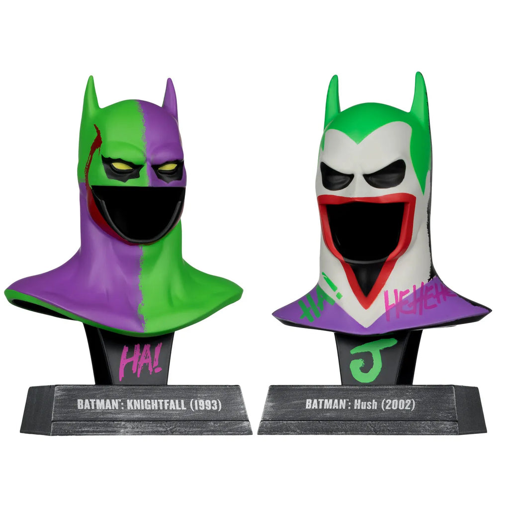 DC DIRECT 1:3 BATMAN COWL PROP REPLICA BATMAN HUSH + BATMAN KNIGHTFALL JOKEROZED 2-PACK McFARLANE TOYS 25