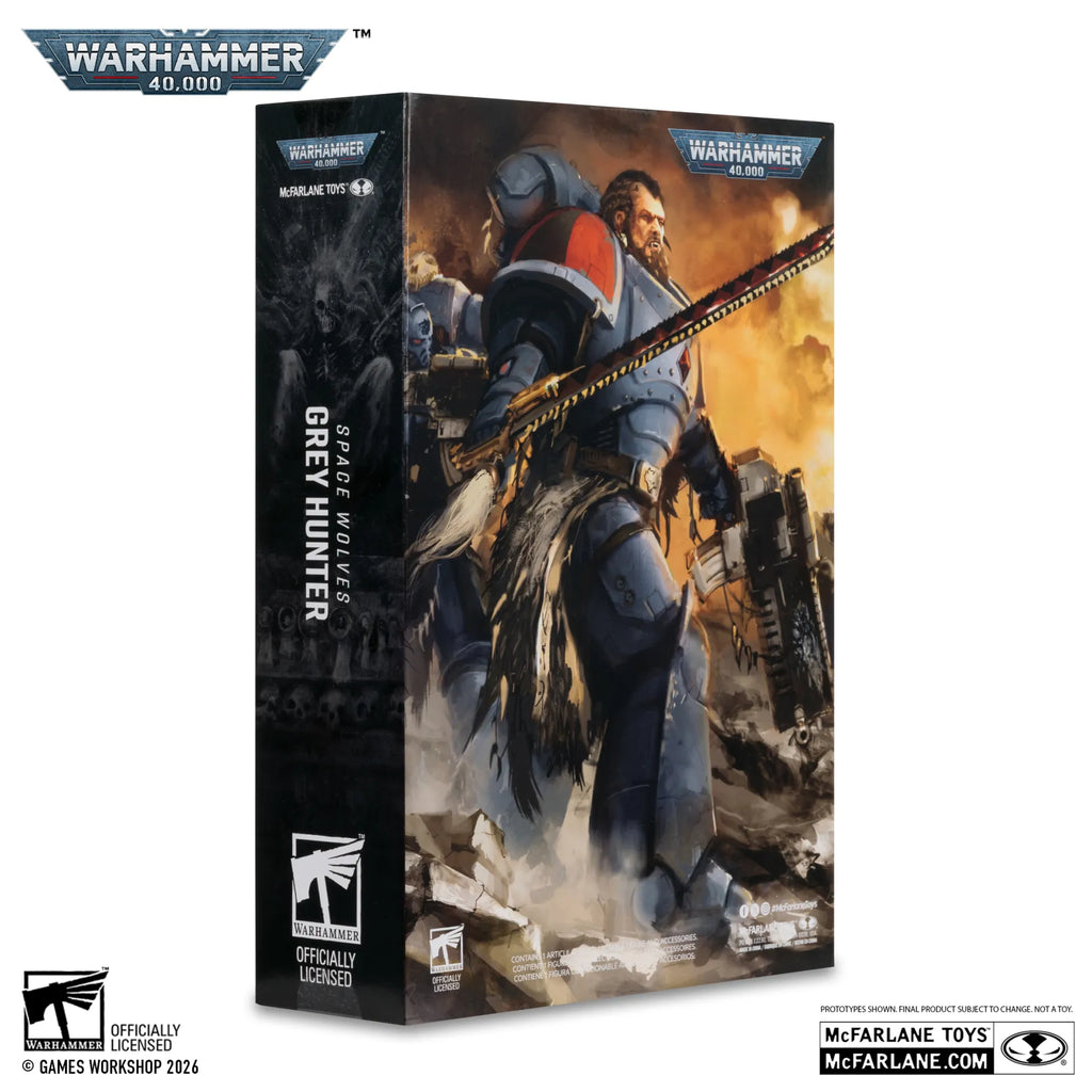WARHAMMER 40000 7INCH WV12 SPACE WOLVES GREY HUNTER ACTION FIGURE McFARLANE TOYS 25