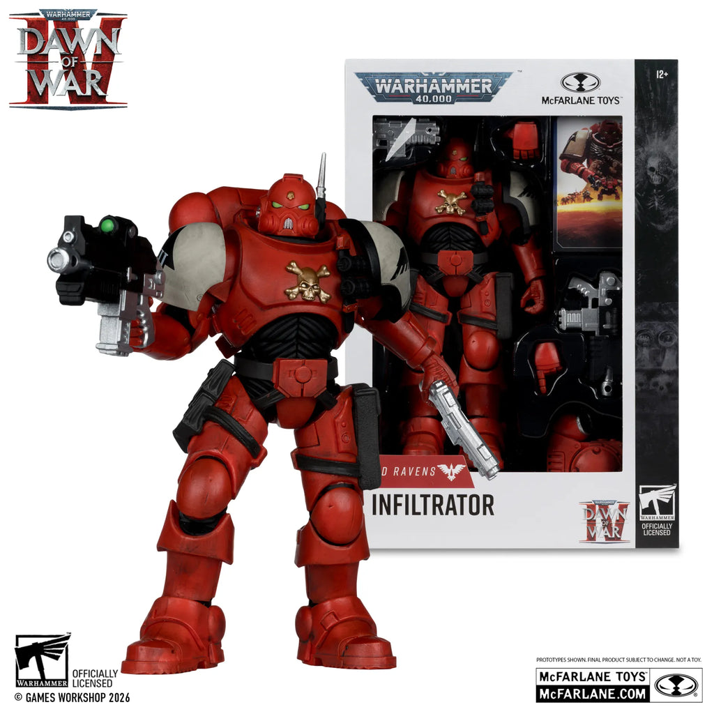 WARHAMMER 40000 7INCH WV12 BLOOD RAVENS SERGEANT INFILTRATOR (DAWN OF WAR 4) ACTION FIGURE McFARLANE TOYS 25