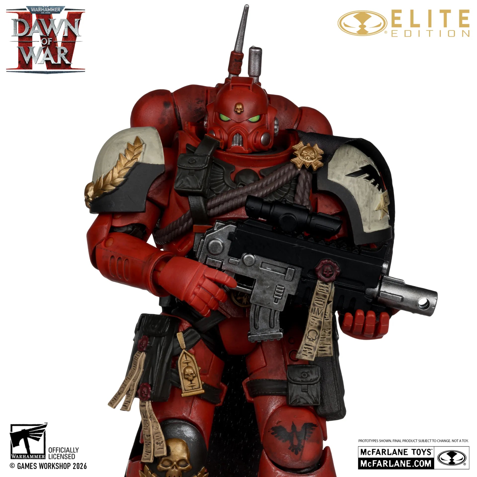 MCFARLANE ELITE 7INCH WARHAMMER 4000 DAWN OF WAR 4 CAPTAIN CYRUS IN PHOBOS ARMOR ACTION FIGURE McFARLANE TOYS 25