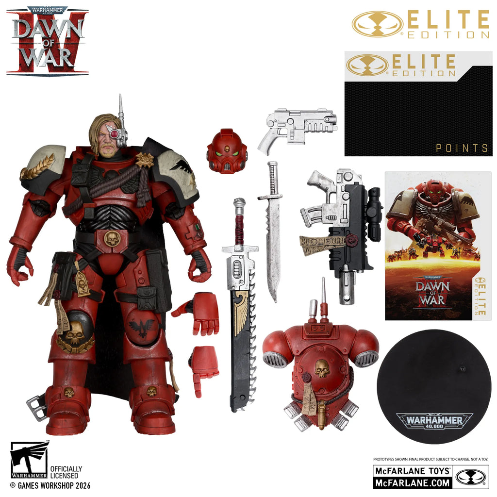 MCFARLANE ELITE 7INCH WARHAMMER 4000 DAWN OF WAR 4 CAPTAIN CYRUS IN PHOBOS ARMOR ACTION FIGURE McFARLANE TOYS 25
