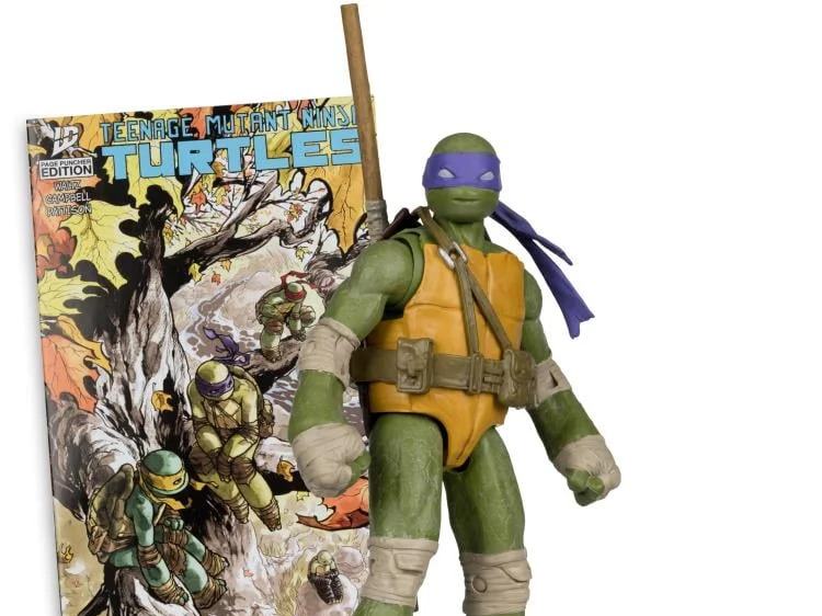 TEENAGE MUTANT NINJA TURLES 5IN FIGURE WITH COMIC WV1 DONATELLO McFARLANE TOYS 25