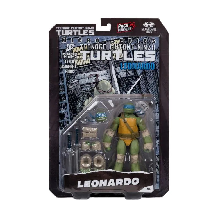 TEENAGE MUTANT NINJA TURLES 5IN FIGURE WITH COMIC WV1 LEONARDO McFARLANE TOYS 25