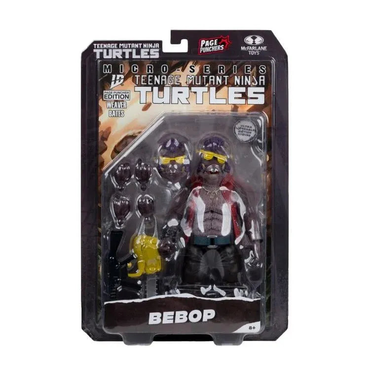 TEENAGE MUTANT NINJA TURLES 5IN FIGURE WITH COMIC WV2 BEBOP McFARLANE TOYS 25