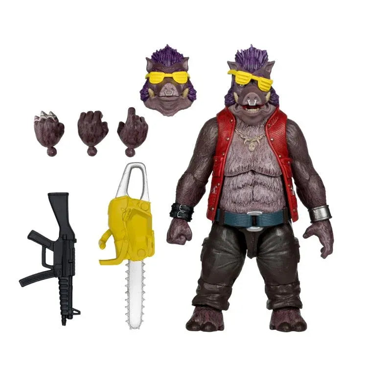 TEENAGE MUTANT NINJA TURLES 5IN FIGURE WITH COMIC WV2 BEBOP McFARLANE TOYS 25