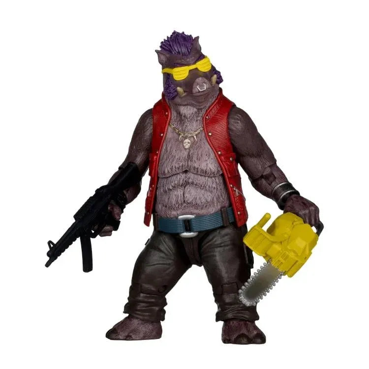 TEENAGE MUTANT NINJA TURLES 5IN FIGURE WITH COMIC WV2 BEBOP McFARLANE TOYS 25